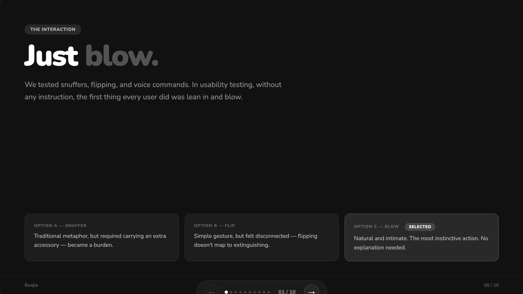Just blow: the candle interaction