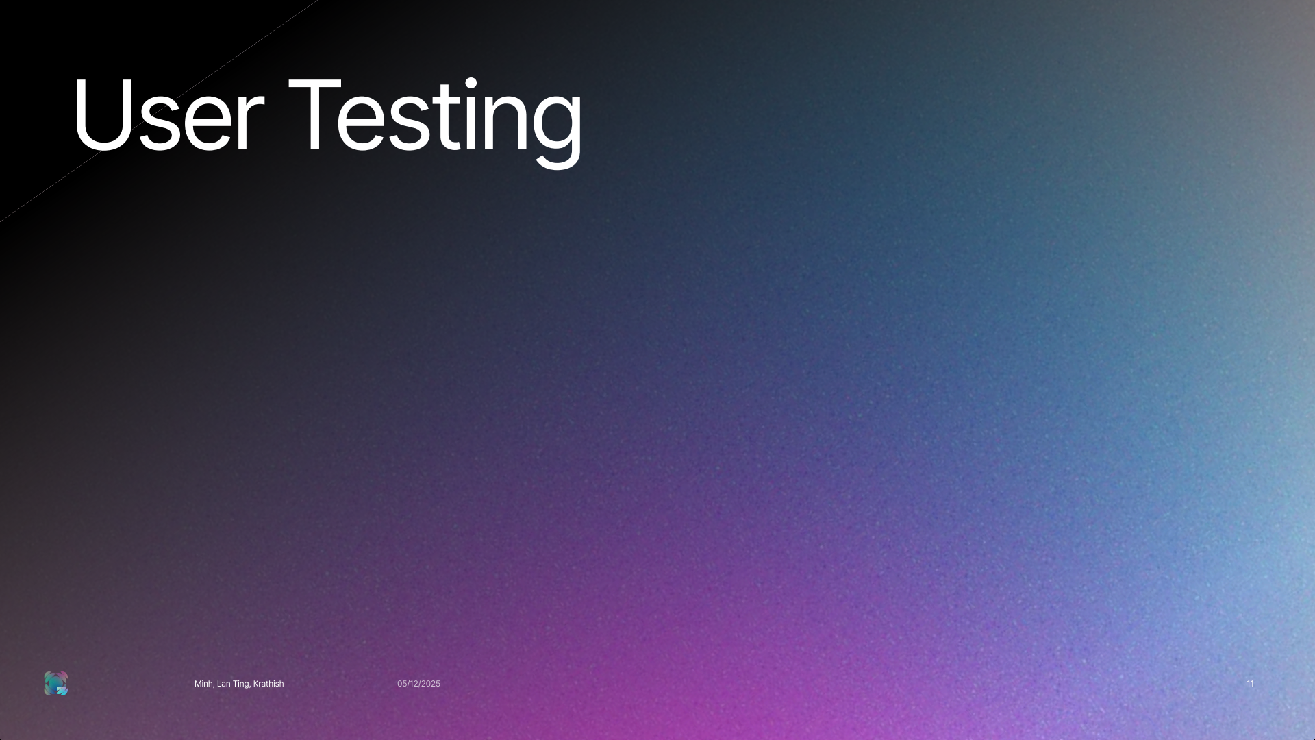 User testing